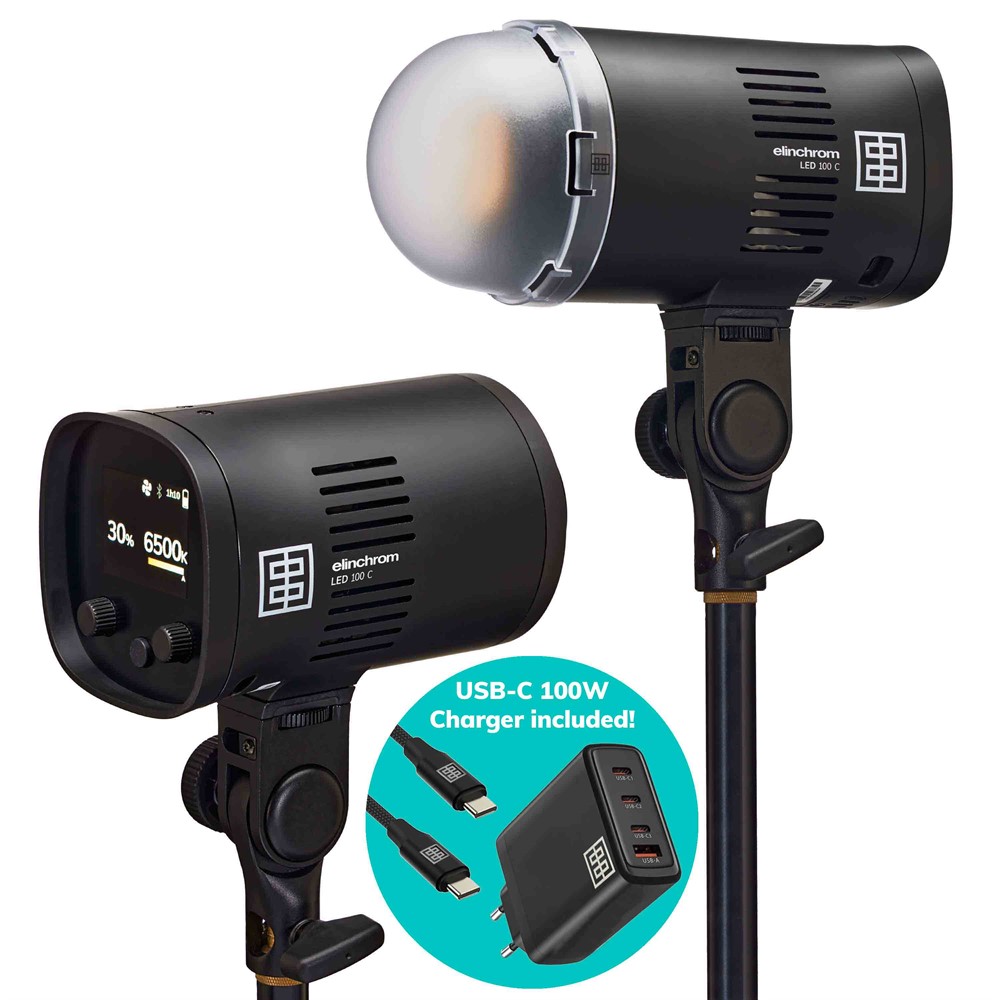 Elinchrom LED 100 C LED Light Dual Kit with Charger